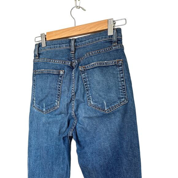 Reformation High & Skinny Denim Stretch Super Soft Jeans Medium Rhine Blue 27 - Picture 5 of 13